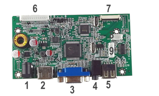 1920x1080 ملحقات شاشة IPS LCD مع لوحة تشغيل شاشة VGA AV USB EDP