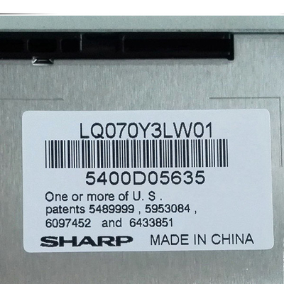 LQ070Y3LW01 7.0 بوصة TFT LCD شاشة RGB 800x480 للمعدات الصناعية