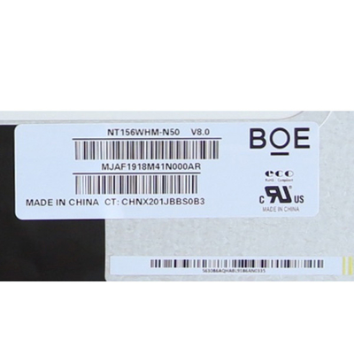 BOE 15.6 "LCD Panel NT156WHM-N50 1366x768 RGB شريط عمودي 100PPI شاشة كمبيوتر محمول LCD