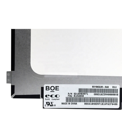 شاشة LCD للكمبيوتر المحمول مقاس 15.6 بوصة مزودة بشريط عمودي من BOE NV156QUM-N43