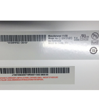 10.4in 800 (RGB) × 600 auo tft lcd Display Panel G104SN03 V4 للصناعة
