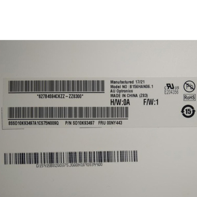 AUO شريط عمودي 15.6 بوصة LCD Pane B156HAN06.1 HW0A 1920 * 1080 141PPI