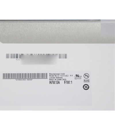 AUO B156XW02 V6 15.6 بوصة لوحة LCD للكمبيوتر المحمول 1366 * 768 WXGA 100PPI LVDS 40 دبابيس