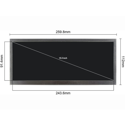 شاشة عرض LCD شريط 10.3 بوصة 1920x720 HSD103KPW2-A10 وحدة IPS لشاشة LCD للسيارة