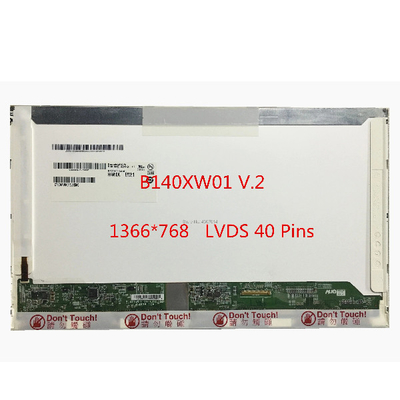 B140XW01 V2 LCD لوحات شاشة الكمبيوتر المحمول 262K 45٪ ألوان عرض NTSC