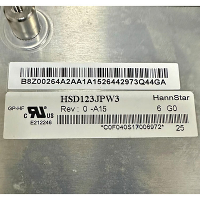 12.3 بوصة 1920 * 720 HSD123JPW3-A15 شاشة عرض LCD خارجية عالية السطوع لـ HannStar