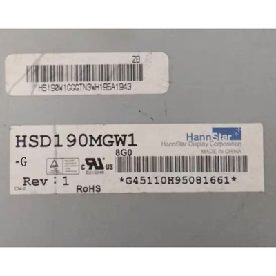 HSD190MGW1-G 19 بوصة شاشة LCD مضادة للوهج طبقة صلبة 1440 * 900 لوحة LCD