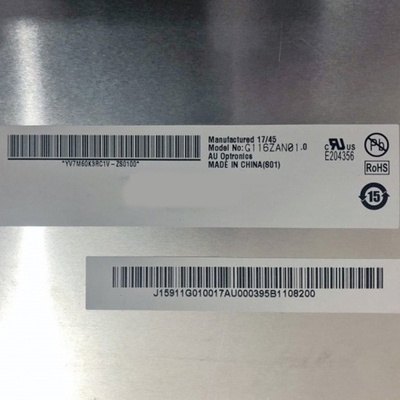 11.6 بوصة G116ZAN01.0 3840*2160 شاشة LCD مع سائق LED