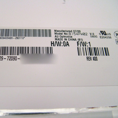 B154PW02 V0 حجم 15.4 بوصة 1440 * 900 110PPI شاشة LCD