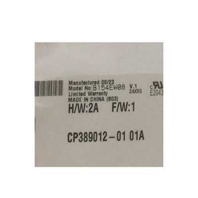للكمبيوتر المحمول B154EW08 V1 15.4 بوصة 1280 * 800 98PPI LCD Moudle