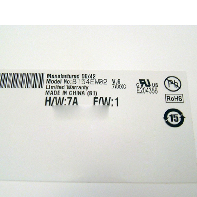 حجم 15.4 بوصة 60 هرتز 262K a-Si TFT-LCD B154EW02 V6 لوحة LCD