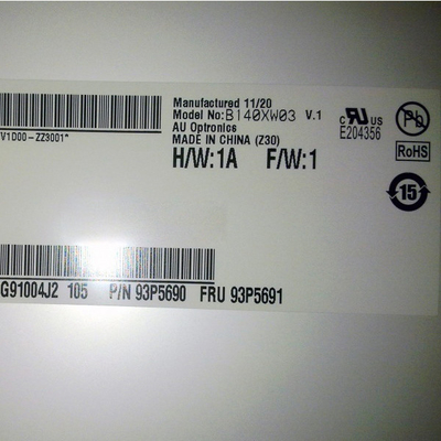 B140XW03 V1 14.0 بوصة 1366 * 768 شاشة TFT-LCD شاشة LCD