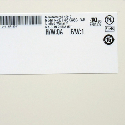 B140XW03 V0 14.0 بوصة 1366 * 768 شاشة TFT-LCD شاشة LCD