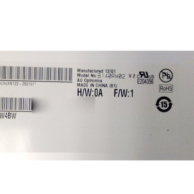 B140RW02 V2 14.0 بوصة 1600 * 900 لوحة شاشة LCD