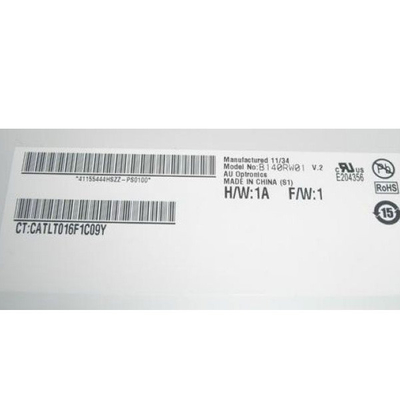 B140RW01 V2 14.0 بوصة 1600 * 900 لوحة شاشة LCD