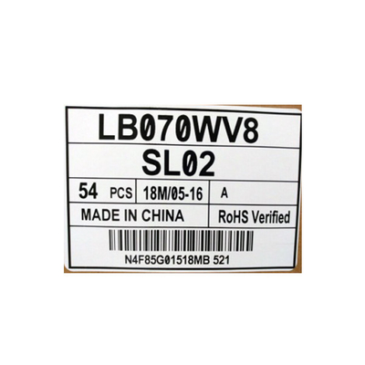 LB070WV8-SL02 الشاشة LCD الأصلية 7.0 بوصة 800 * 480 TFT