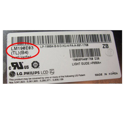 LM190E03-TLB4 19.0 بوصة 1280 * 1024 وحدة شاشة LCD