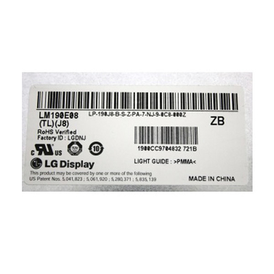 LM190E08-TLJ8 19.0 بوصة 1280 * 1024 وحدة شاشة LCD