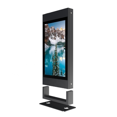 شاشة LCD أرضية مقاومة للماء لافتات رقمية مقاس 55 بوصة خارجية