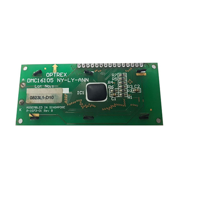شاشة LCD مقاس 2.4 بوصة و 16 حرفًا × 1 سطرًا DMC-16105NY-LY-ANN LCD