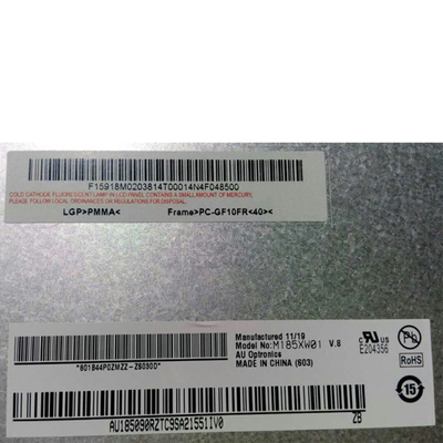 شاشة عرض M185XW01 V8 LCD مقاس 18.5 بوصة 1366x768 سطح مضاد للتوهج