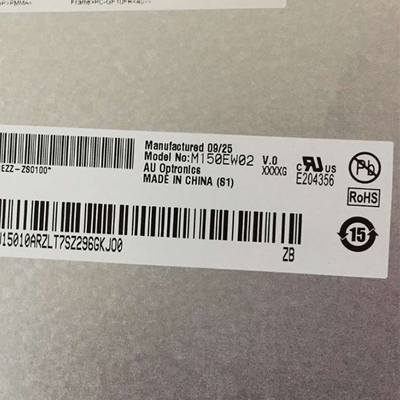 M150EW02 V0 AUO شاشة الكريستال السائل 1280x720 TFT CCFL 50K ساعة بدون سائق