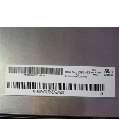 AUO 19 &quot;M190EN03 V0 1280 * 1024 86PPI MVA ، أسود عادة ، شاشة كمبيوتر محمول LCD متحولة