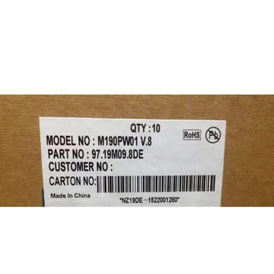 AUO M190PW01 V80E شاشة الكريستال السائل قذيفة معدنية جزءا لا يتجزأ من التحكم الصناعي شاشة عرض LED عالية السطوع