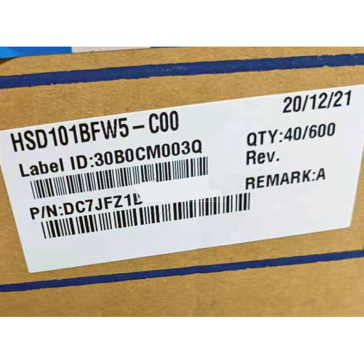 لوحة شاشة LCD جديدة وأصلية مقاس 10.1 بوصة 1024 * 600 HSD101BFW5-C00 لعرض السيارات