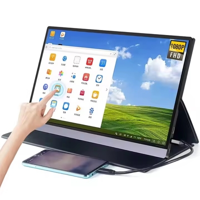 سعر جيد 15.0 بوصة ثلاثة USB-C شاشة محمولة متوافقة مع الكمبيوتر المحمول / الهاتف / المفتاح الانترنت